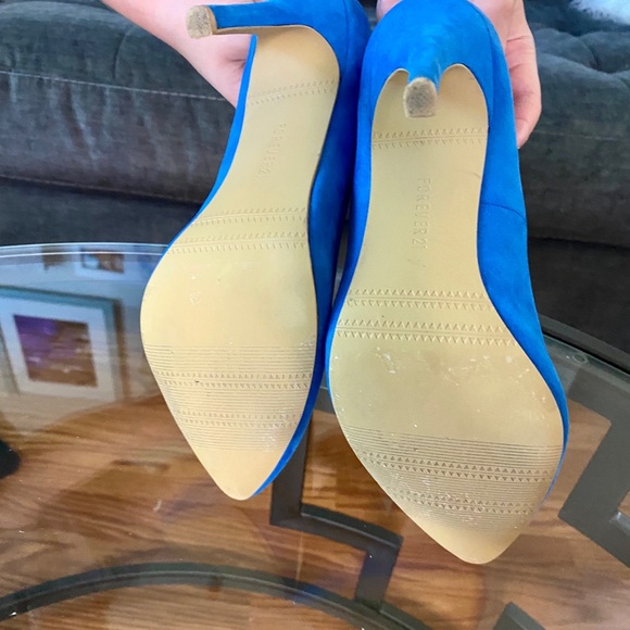Blue suede high heels from Forever 21 - Picture 4 of 4